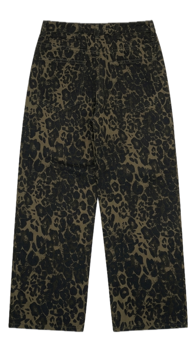 Leopard Baggy Denim